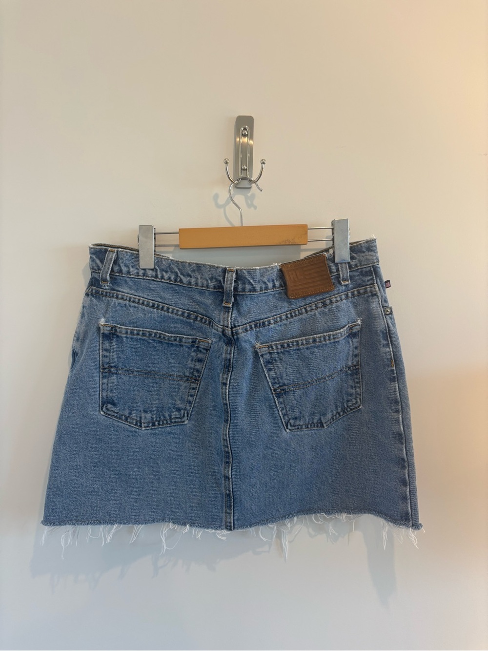 Ralph Lauren Vintage Rare Light Blue Denim Mini Skirt